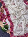 Jk 346 Soft Shine Creap Silk Fancy Saree